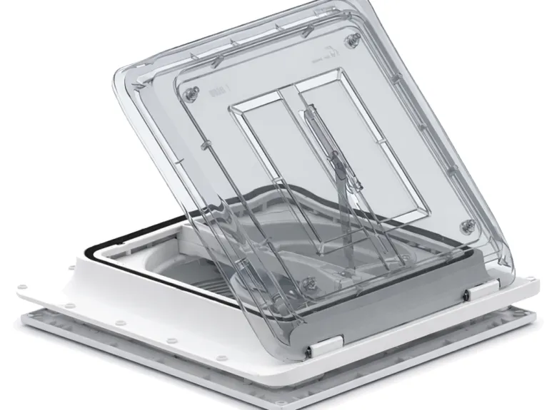 Fiamma Turbo Vent Premium 40 x 40 dakluik met ventilator - transparent