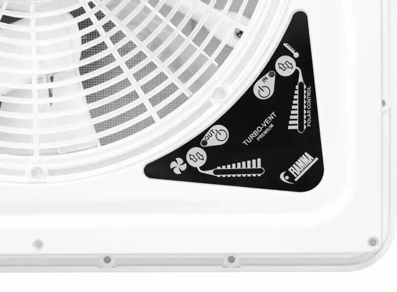 Fiamma Turbo Vent Premium 40 x 40 dakluik met ventilator - transparent