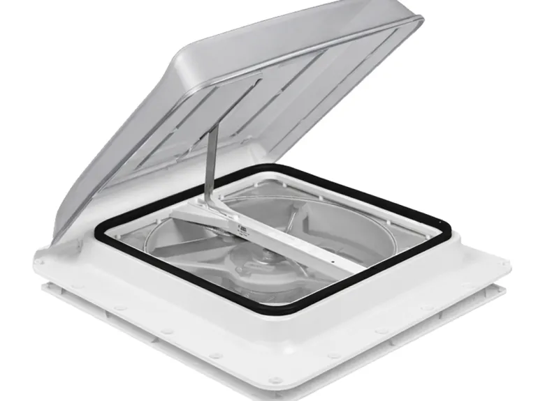 Fiamma Turbo Vent 40 x 40 dakluik met ventilator - transparent