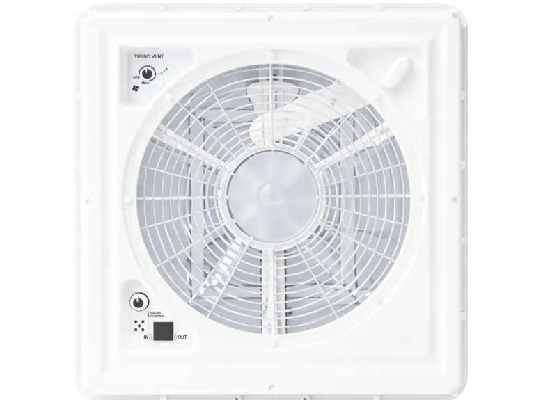 Fiamma Turbo Vent 40 x 40 dakluik met ventilator - transparent
