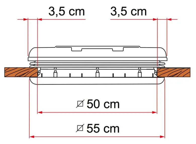 Fiamma Vent 50 dakluik - transparent