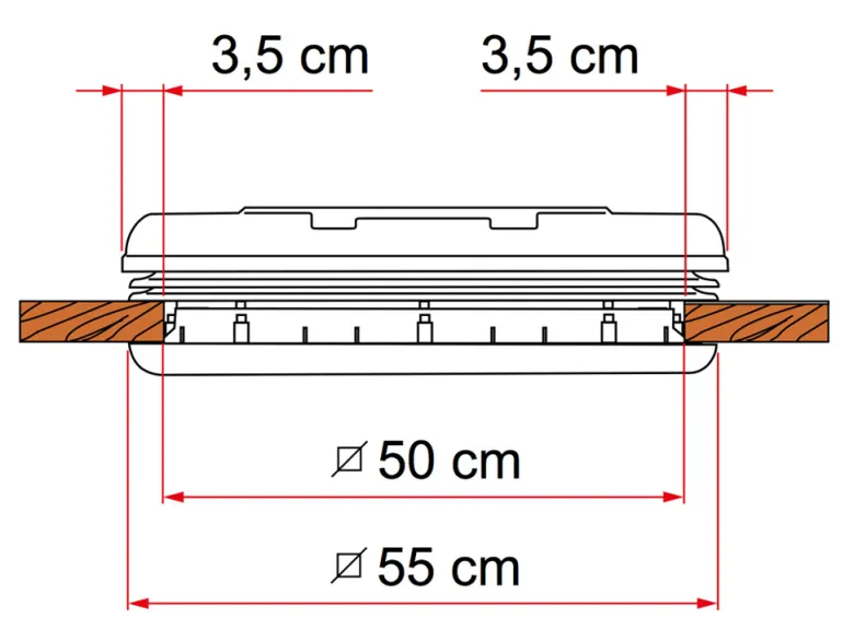 Fiamma Vent 50 dakluik - white