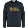 Fjällräven Logo heren sweater - Dark Navy