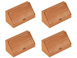 Fjord hoekverbinders met afdekkap - brown