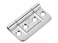 Fjord metalen middel vlakke scharnieren (2x stuks) - chrome