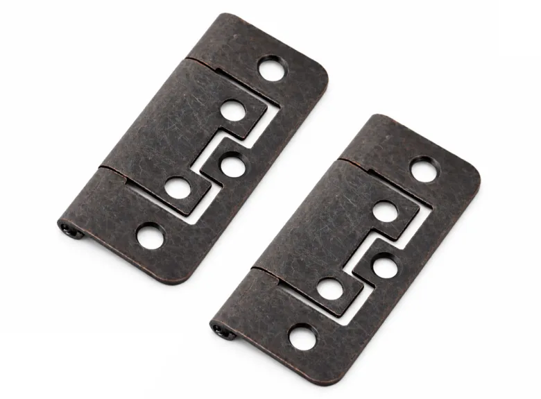 Fjord metalen vlakke scharnieren (2x stuks) - bronze