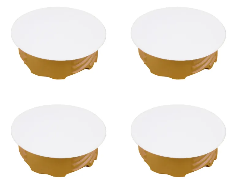 Fjord ronde hoekverbinders met afdekkap - white