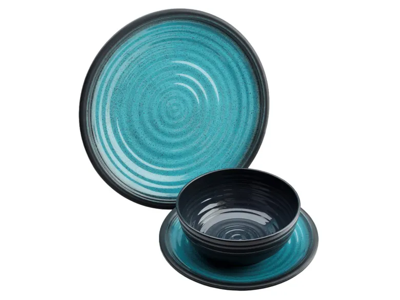 Flamefield Granite Aqua serviesset - 12-delig