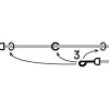 Flamingo Ziggi Black trainingslijn - 200 cm