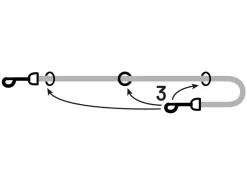 Flamingo Ziggi Black trainingslijn - 200 cm