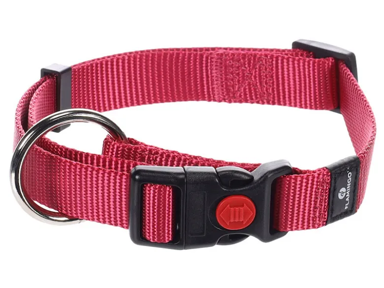 Flamingo Ziggi Cherry Red halsband - L