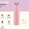 Flaske 1 liter rvs drinkfles - flower