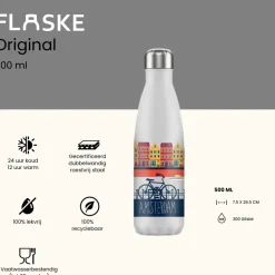 FLASKE 500 ml RVS Drinkfles - Amsterdam Avenue