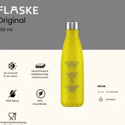FLASKE 500 ml RVS Drinkfles - Bees