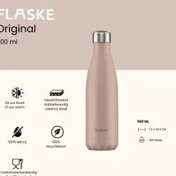 Flaske 500 ml rvs drinkfles - cloud