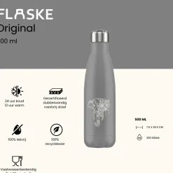 Flaske 500 ml rvs drinkfles - elephant