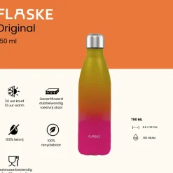 FLASKE 750 ml RVS Drinkfles - Gradient Sunset