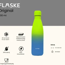 FLASKE 500 ml RVS Drinkfles - Gradient Lagoon