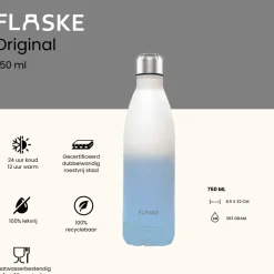 Flaske 750 ml rvs drinkfles - gradient frost