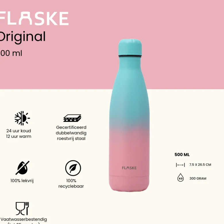 FLASKE 500 ml RVS Drinkfles - Gradient Spring