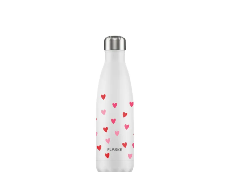 FLASKE 500 ml RVS Drinkfles - Hearts