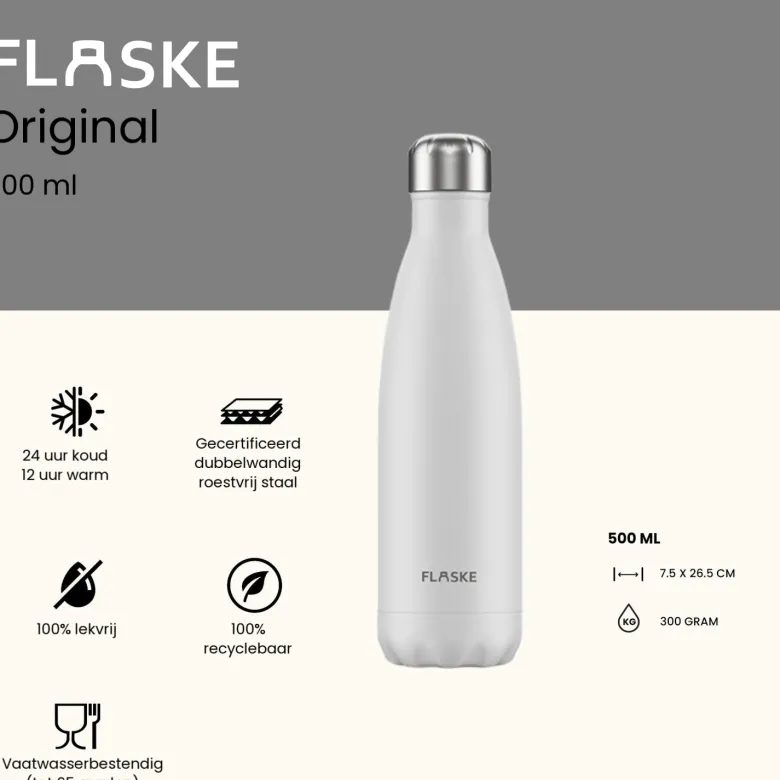 FLASKE 500 ml RVS Drinkfles - Ice