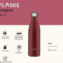 Flaske 750 ml rvs drinkfles - Lava