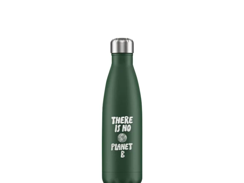 FLASKE 500 ml RVS Drinkfles - No Planet B