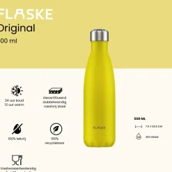 Flaske 500 ml rvs drinkfles - sand