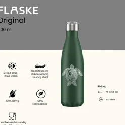 Flaske 500 ml rvs drinkfles - sea turtle