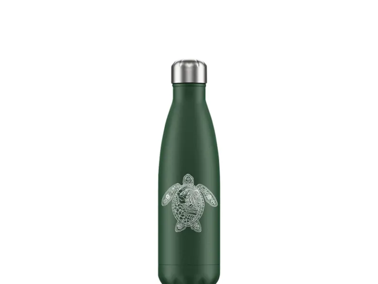 Flaske 500 ml rvs drinkfles - sea turtle