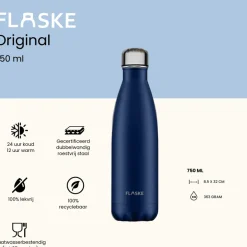 Flaske 750 ml rvs drinkfles - shade