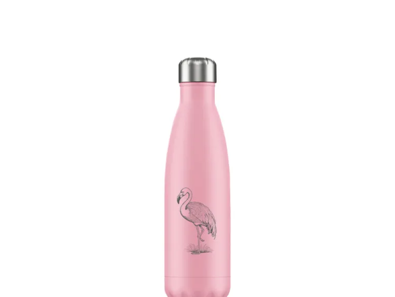 FLASKE 500 ml RVS Drinkfles - Standing Flamingo