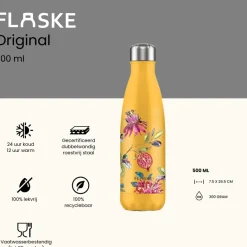 FLASKE 500 ml RVS drinkfles - Sunny Blossom