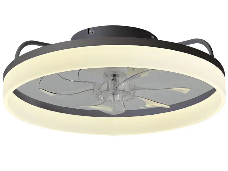 FlinQ AeroGlow slimme plafondventilator met verlichting - Black