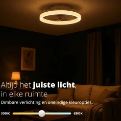 FlinQ AeroGlow Slimme plafondventilator met verlichting - White
