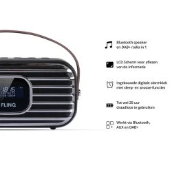 FlinQ DAB+ camping radio - draadloos