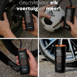 FlinQ draagbare luchtcompressor - Black/Orange