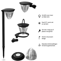 FlinQ Juno Solar fakkel - Set van 2