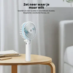 FlinQ oplaadbare handventilator - White/Blue