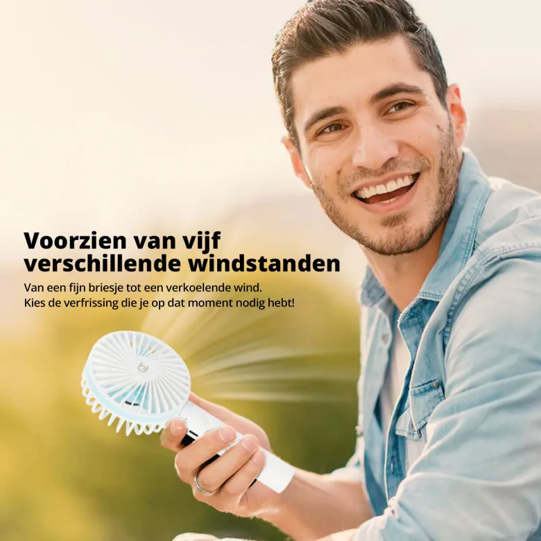 FlinQ oplaadbare handventilator - White