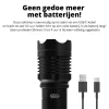 FlinQ oplaadbare LED zaklamp - Black