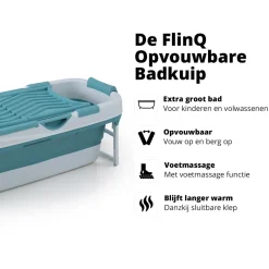 FlinQ Opvouwbaar ligbad - Blue/White
