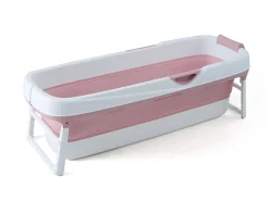 FlinQ opvouwbaar ligbad - Pink/White