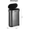 FlinQ opvouwbare sensor prullenbak - 60 liter
