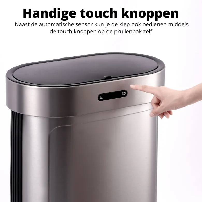 FlinQ opvouwbare sensor prullenbak - 60 liter
