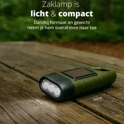 FlinQ opwindbare zaklamp - Set van 2