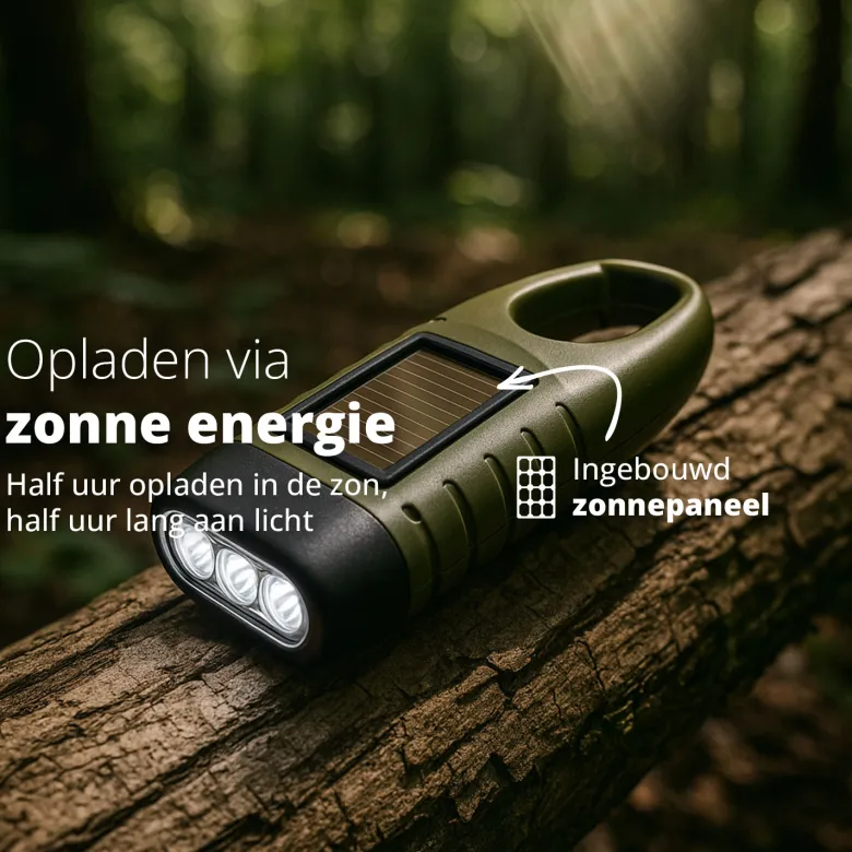 FlinQ opwindbare zaklamp - Set van 2