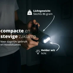 FlinQ opwindbare zaklamp - Set van 2