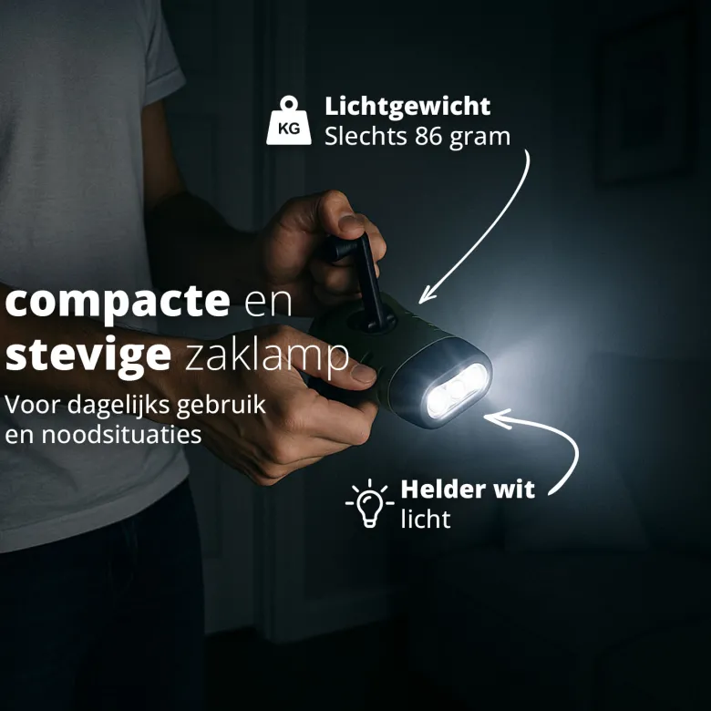 FlinQ opwindbare zaklamp - Set van 2